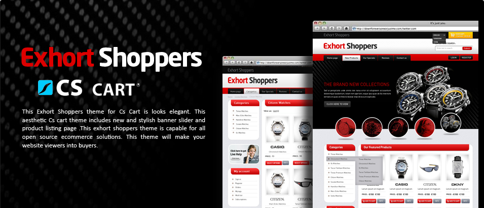 Exhort Shoppers Cs-Cart template