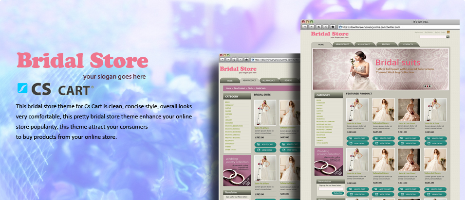Bridal Store Free Cs-Cart Template