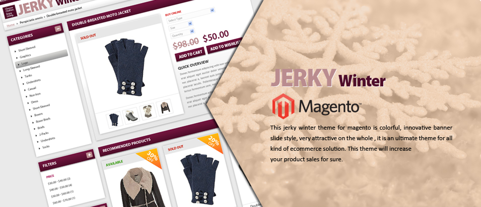 Purchase Jerky Winter Magento Template