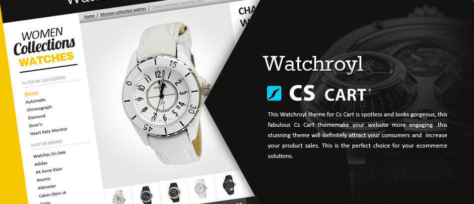 Watch royl Premium Cs Cart Template