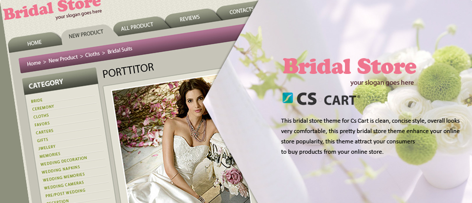 Bridal Store Cs Cart Free Template