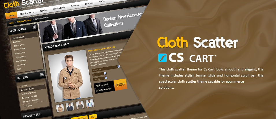 Cloth Scatter Cs Cart Template 