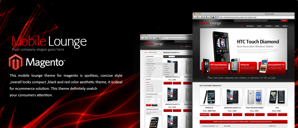 Mobile Lounge Magento Template