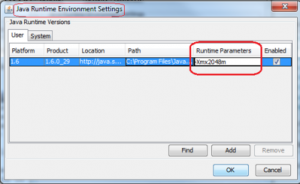 How to allocate more memory to java in windows 7